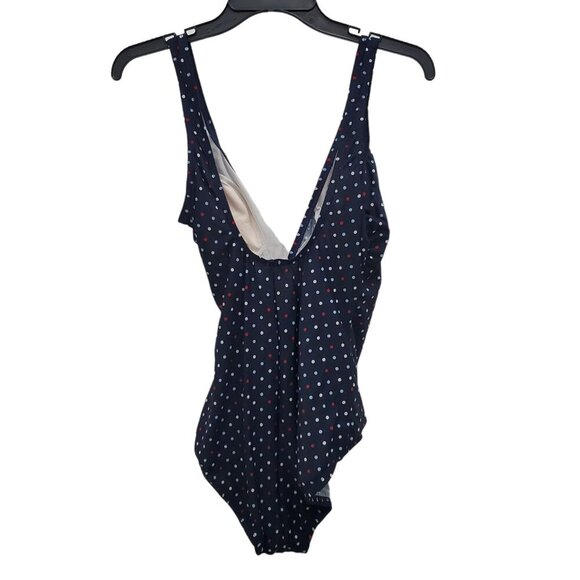 Tommy Hilfiger Woman Navy Blue Polka Dot Surplus One Piece Swimsuit Plus Sz 18W - Picture 7 of 7